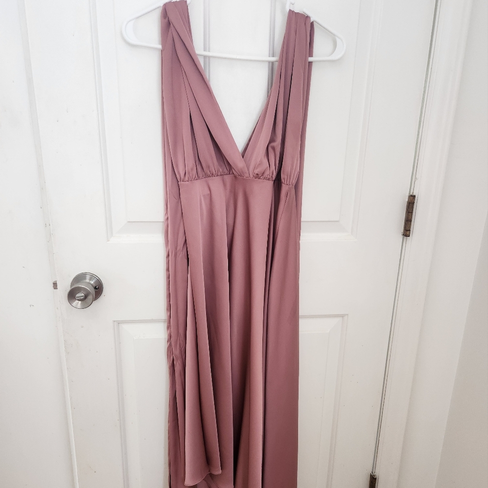 Elegant Mauve Infinity Dress